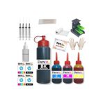 Duruink Canon IP2600 MP140 MP190 Kartuş Dolum Seti (Pg 37 cl 38) 500ML SİYAH+3X100ML Renkli Mürekkep