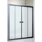 Durul 100 x 120 Duş Teknesiz 4 mm H:180 cm Kare Siyah Profil Şeffaf Duşakabin
