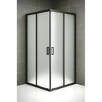 Durul 70x100 Kare Siyah Profil Buzlu Duş Teknesiz 4 mm 180 cm Duşakabin