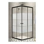 Durul Box 105x120 cm Siyah Kumlama Duşakabin Camı