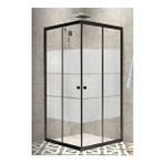 Durul Box 110x120 cm Siyah Kumlama Duşakabin Camı