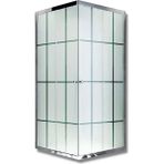 Durul Dikdörtgen 5 mm Çizgili Duş Kabini + 100x80x195 cm Duş Teknesi