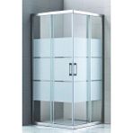 Durul Duşakabin Kare Box Desen 5mm Temperli Cam Yükseklik 190 cm Krom Profil - 90X120