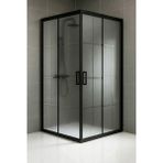Durul Duşakabin Kare Siyah 5mm Karomat Desen Yükseklik 190CM - 90 x 120