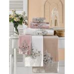 Durul Kadife Fantezi Gipürlü El Havlusu Sepet Model 50*90 Cm 3 Lü Pk - 50 x 90 cm - Renkli