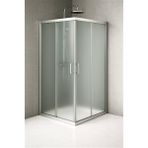 Durul Kare Duşakabin 5mm Buzlu Alüminyum Malzeme ile 190 cm Yükseklik ve Modern Şekil - 90X110