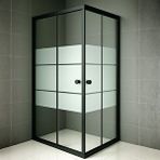 Durul Kare Siyah Kumlama Box 70x70 CM Duşakabin