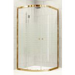 Durul Oval Altın 90x90 cm Duşakabin
