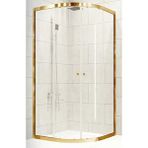 Durul Oval Altın Şeffaf 80x80 cm Duşakabin