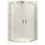 Durul Oval Siyah Çizgi Buzlu 5 mm Yükseklik 190 cm 100x100 cm Duşakabin