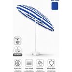 Durul Plaj Şemsiyesi Balkon Bahçe Güneş Şemsiyesi 200CM Bidon Dahil 10 Telli Uv Korumalı - 200 cm - Mavi