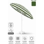 Durul Plaj Şemsiyesi Balkon Bahçe Güneş Şemsiyesi 200CM Bidon Dahil 10 Telli Uv Korumalı - 200 cm - Yeşil
