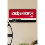 DURUSA Eskişehirspor Tabelası , Araba Plakası, MDF Dekoratif Taraftar Ürünü , Eskişehir Türkiye , 11x24 cm