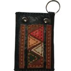 Durush Collection 6 Lı Anahtarlık-lacivert Hakiki Deri Kilim Desen(hand Made) Tek Ebat