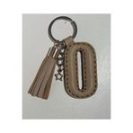 Durush Collection Anahtarlık Hakiki Deri "o" Harfi (HAND MADE) Bej Tek Ebat