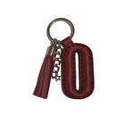 Durush Collection Anahtarlık Hakiki Deri "o" Harfi (HAND MADE) Bordo Tek Ebat