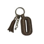 Durush Collection Anahtarlık Hakiki Deri "o" Harfi (HAND MADE) Gri Tek Ebat