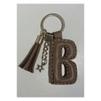 Durush Collection Gerçek Deri "B" Harfi Anahtarlık Camel Rengi Tek Ebat