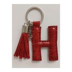 Durush Collection Gerçek Deri "H" Harfi Anahtarlık Kırmızı Tek Ebat
