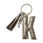 Durush Collection Gerçek Deri "K" Harfi Anahtarlık Altın Tek Ebat