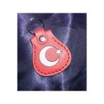 Durush Collection Gerçek Deri, Türk Bayrağı Anahtarlık (HAND MADE) Tek Ebat