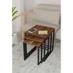 Durusilya Mobilya DR6042 Metal Üçlü Zigon Sehpa