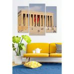 Düş Duvarı 3 Parça Anıtkabir Desenli MDF Duvar Tablosu