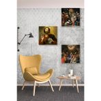 Düş Duvarı 3 Parça Ayasofya Yağlı Boya Desenli MDF Duvar Tablosu