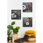 Düş Duvarı 3 Parça Kahve Desenli MDF Duvar Tablosu