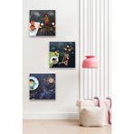 Düş Duvarı 3 Parça Kahve Modern Desenli MDF Duvar Tablosu