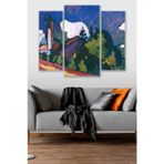 Düş Duvarı 3 Parça Modern Stil Dağ Manzarası MDF Duvar Tablosu