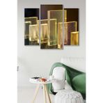 Düş Duvarı 3 Parça Modern Stil Lamba Desenli MDF Duvar Tablosu