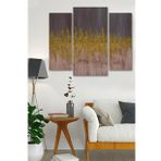 Düş Duvarı 3 Parça Sanatsal Hoş Renkler Desenli MDF Duvar Tablosu