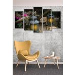 Düş Duvarı 5 Parça Fener Desenli MDF Duvar Tablosu
