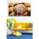Düş Duvarı 5 Parça Fırın Pastane Mayalı Ekmek Desenli MDF Duvar Tablosu