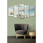 Düş Duvarı 5 Parça Pamukkale Desenli MDF Duvar Tablosu