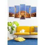 Düş Duvarı 5 Parça Sultan Ahmet Camii Desenli MDF Duvar Tablosu