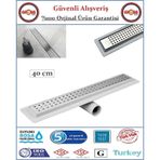 Duş Gider Kanalı - Dönerli Hazne - 304 Paslanmaz Izgara - 40cm