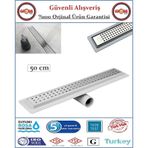 Duş Gider Kanalı - Dönerli Hazne - 304 Paslanmaz Izgara - 50cm