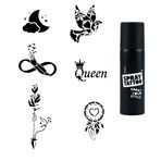 Düş Kapanı Sonsuzluk Spray Tattoo Geçici Dövme Seti Dark Siyah Sprey