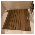 Duş Paspası Ekstra Büyük Kare Dikdörtgen Ahşap Çıta Duş Paspası 36 34 32 30 28 26 24 20 inç, Taşınabilir İç Mekan Dış Mekan Duş Paspasları Banyo Paspası Kaymaz Ayak Pedleri ile Yükseltilmiş (50,8 x