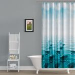 Duş Perdesi Küf Tutmaz Polyester Kumaş Banyo Perdesi Tek Kanat Banyo Dekorasyon Perdesi 180x200 Cm