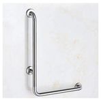 Duş Rafı, Küpeşte Tutunma Çubuğu L Şekilli Banyo, Paslanmaz Çelik, Krom Duş Kolçağı, Yaşlı, Engelli Tuvalet Kızak Kolu, Havlu Askısı/Mat/Sağ/Ayna/Sağ 40Cm