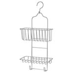 Duş Sepeti 2li Ikea Meridyendukkan Çinko Kaplama 24x53 Cm Çelik, Galvanizli, Banyo Duvar Rafı