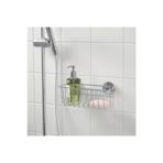 Duş Sepeti Ikea Vantuzlu Meridyendukkan Çinko Kaplama 24x11 Cm Çelik, Galvanizli, Banyo Duvar Rafı