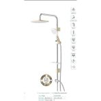 Duş Seti Gold Beyaz Duş Sistemi Tepe Yağmurlama Duş Başlığı Altın Beyaz