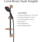 Duş Seti Sürgülü, Coral, Soft Siyah Bronz