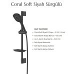 Duş Seti Sürgülü, Coral, Soft Siyah