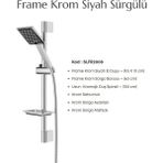 Duş Seti Sürgülü, Frame, Krom Siyah