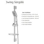 Duş Seti Sürgülü, Swing, Krom